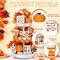 15 Pieces Fall Tiered Tray Decor Pumpkins Farmhouse Decor Autumn Maple Leaf Table Centerpieces Thanksgiving Harvest Wood Blocks Signs for Home Decor(Cute Style)